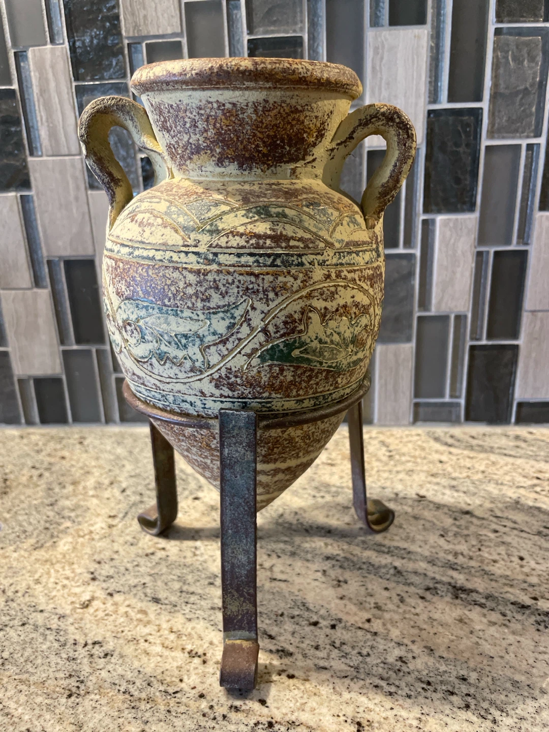 Decorative Ceramic Vase with Stand