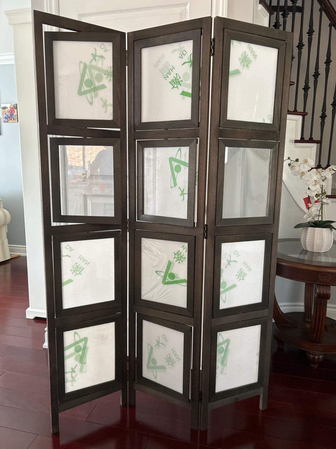 Wooden 3-Panel Room Divider