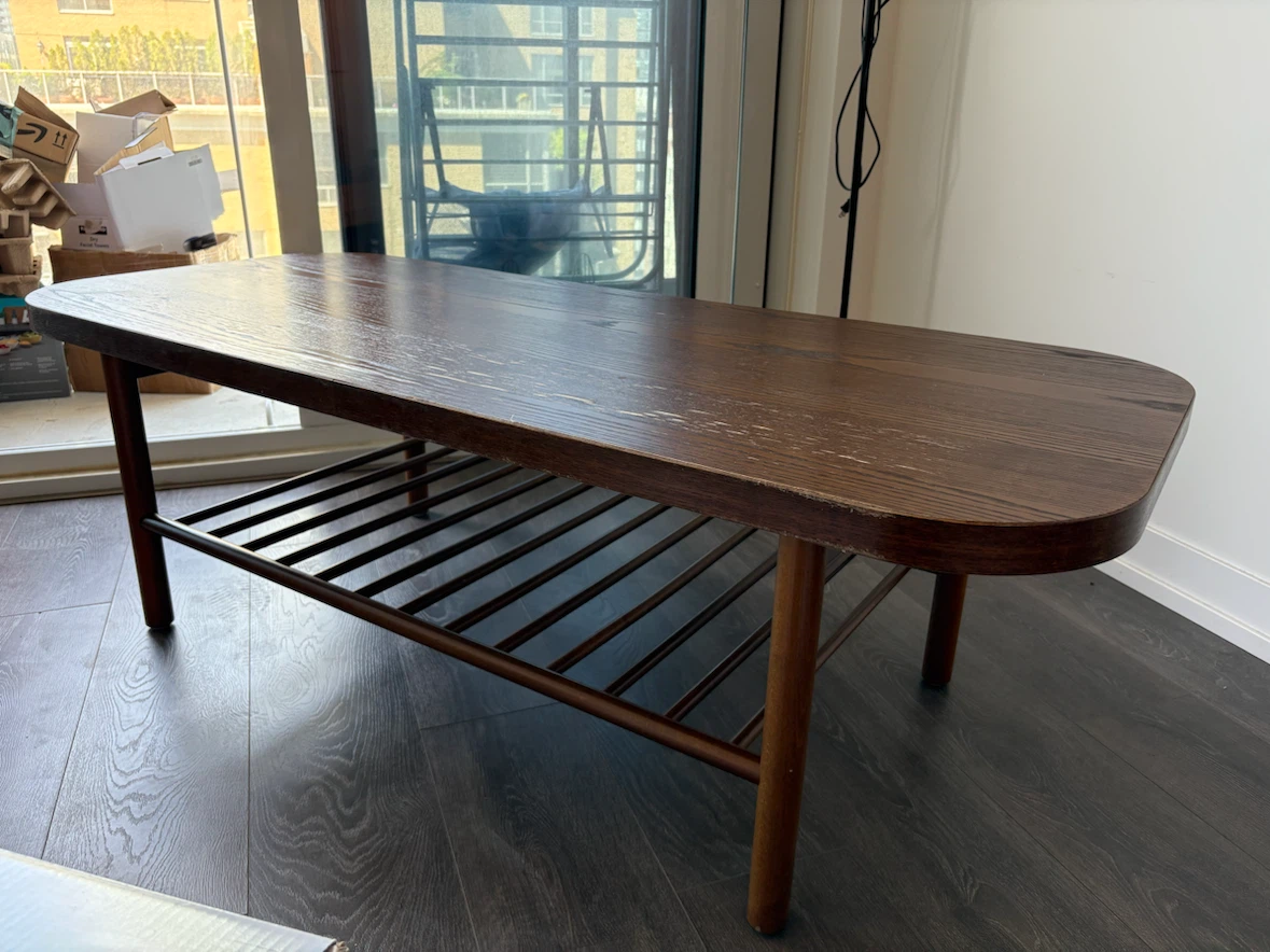 Wooden Coffee Table with Shelf