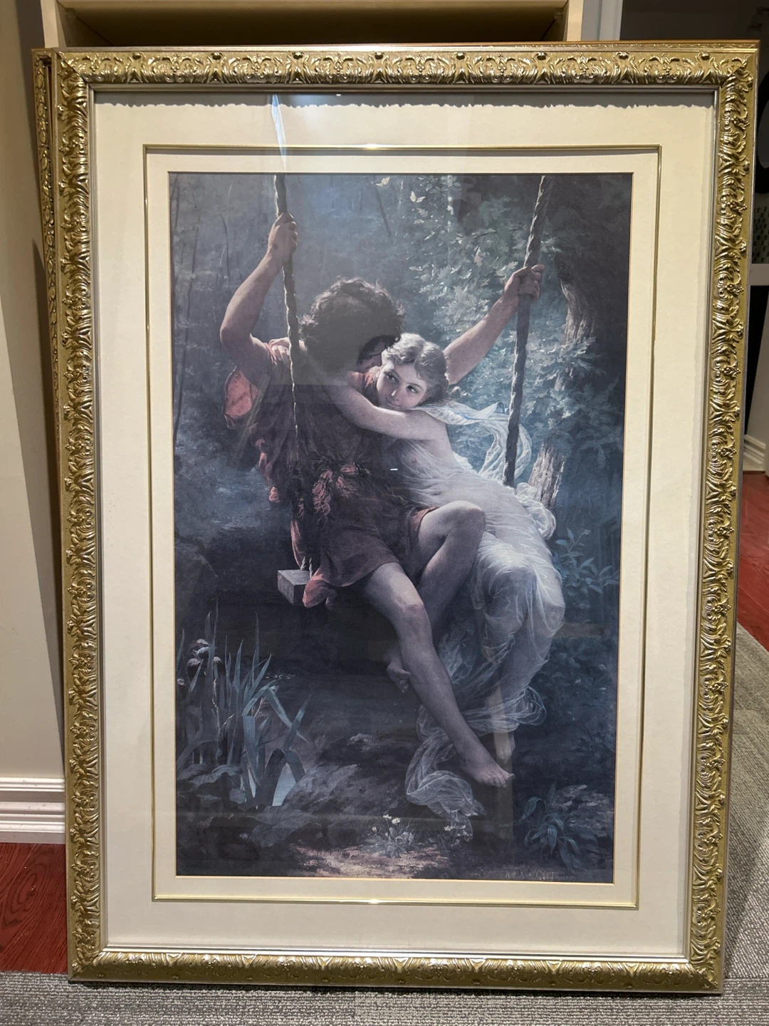 Framed Artwork of Couple on a Swing