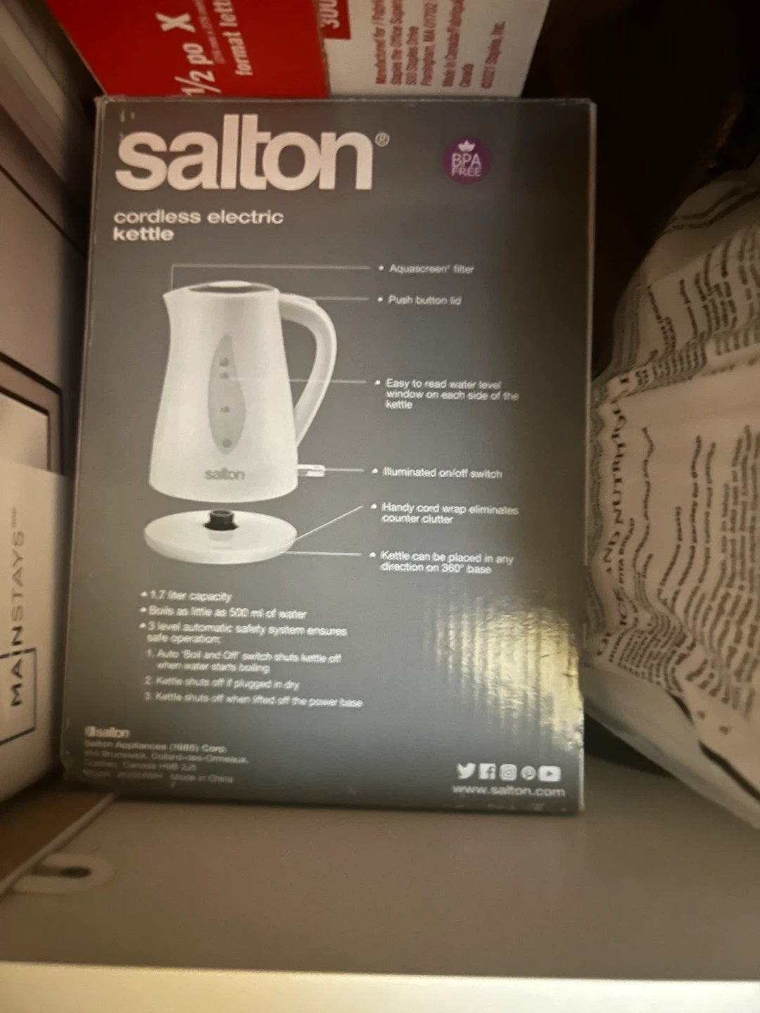 Salton Cordless Electric Kettle