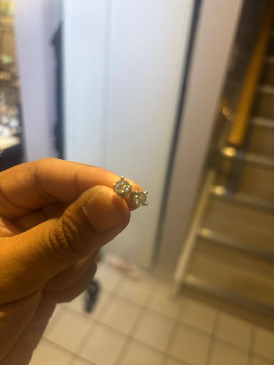GRA Moissanite Stud Earrings 0.50 carat - photo 2