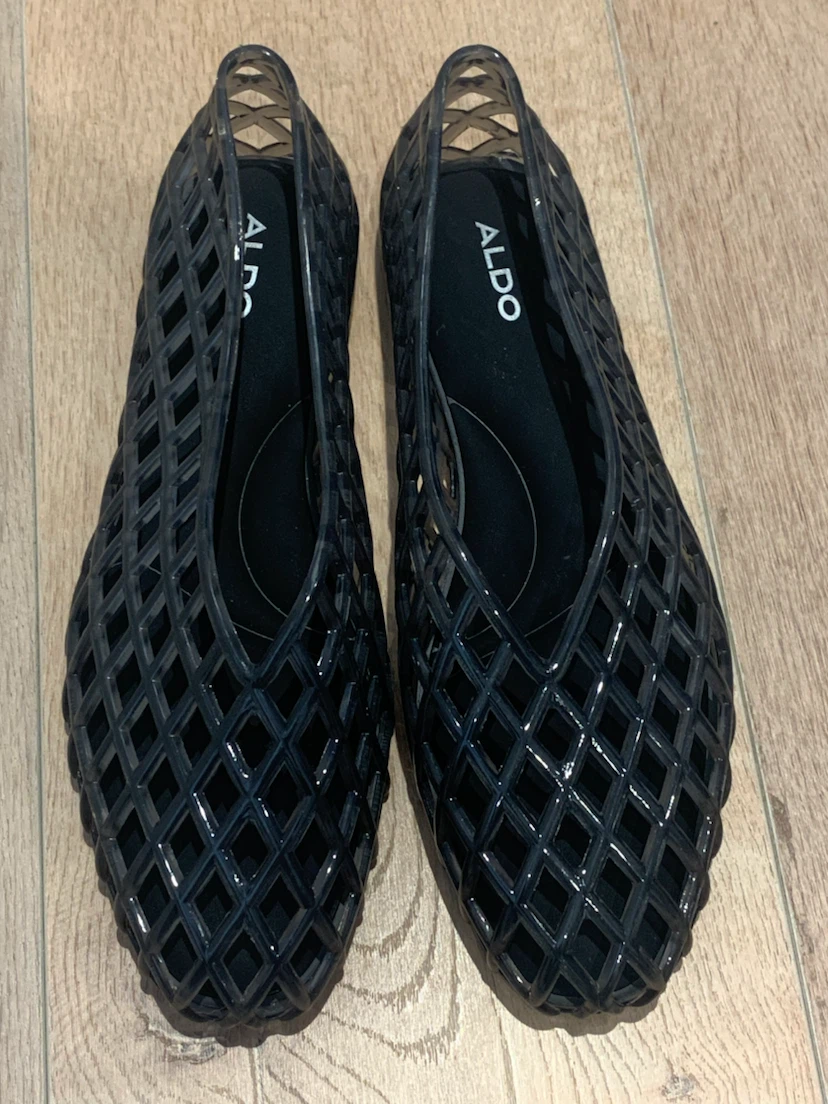 💗 New ALDO Black Jelly Ballet Flats Size 7 💗