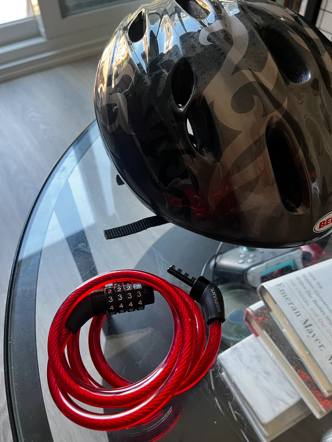 Bell Bike Helmet and Defiant Cable Lock