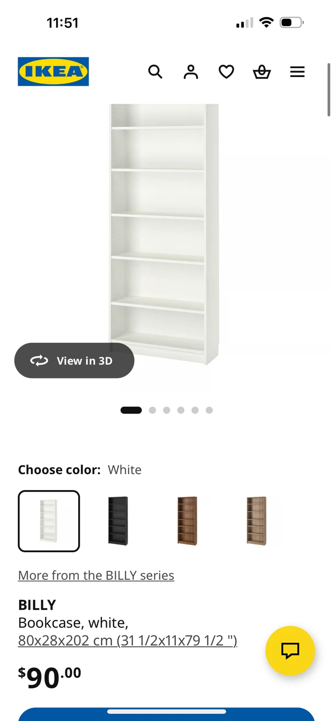 White 6-Shelf Bookcase - photo 2