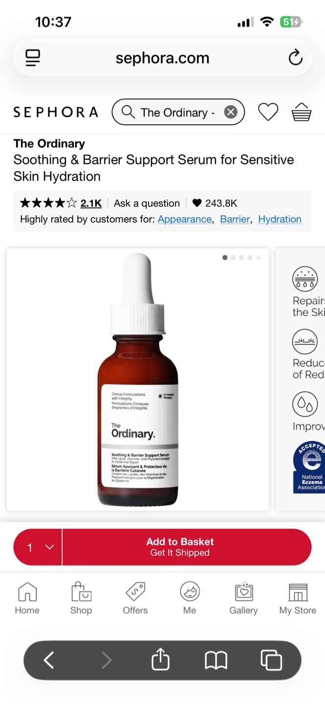 UNOPENED The Ordinary Soothing & Barrier Support Serum - photo 3