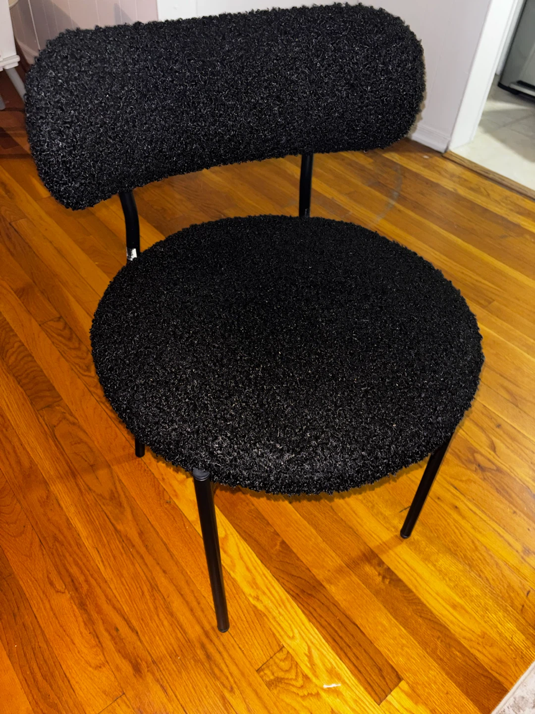 Black Boucle Accent Chair - photo 2