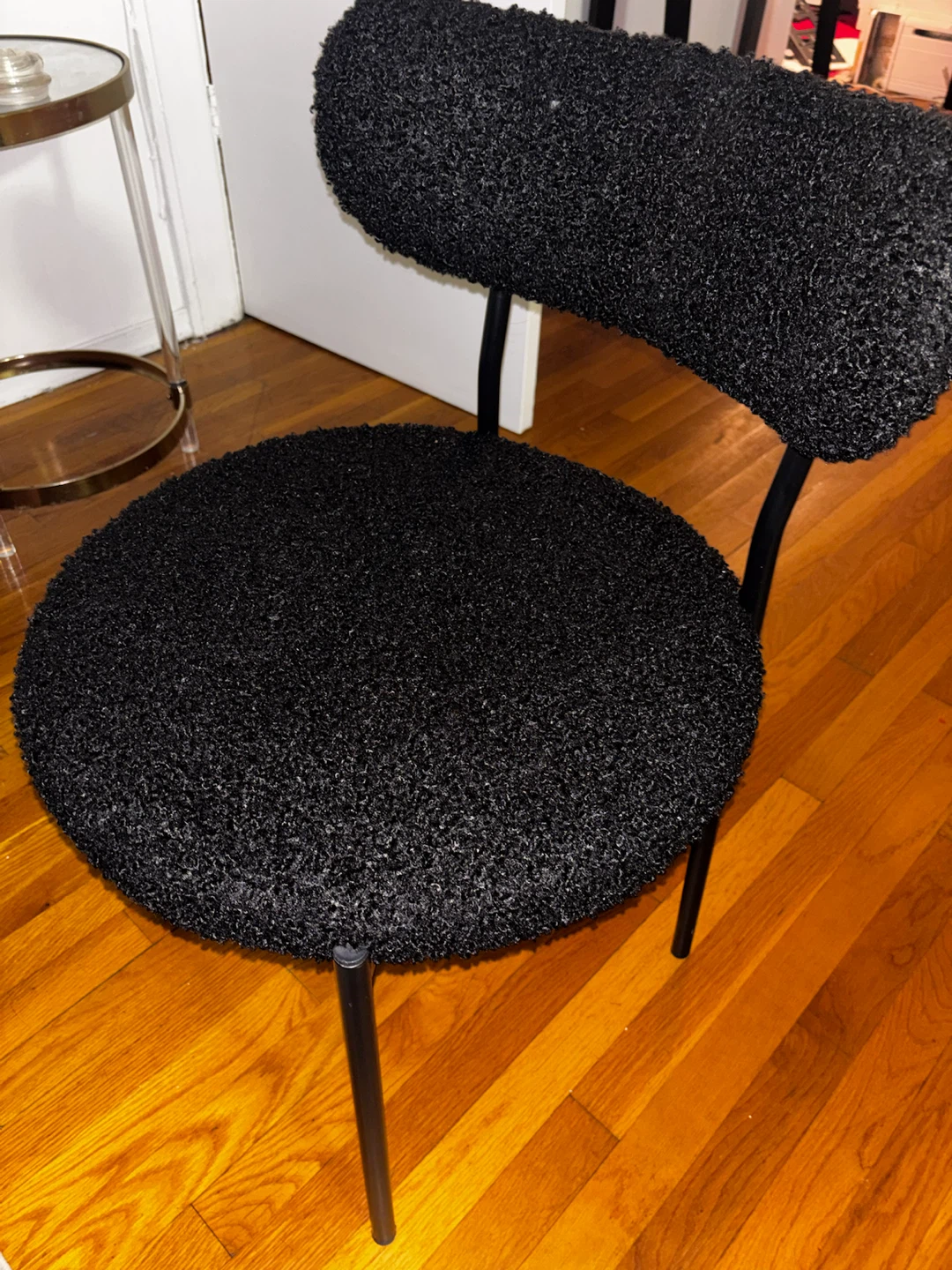 Black Boucle Accent Chair - photo 3