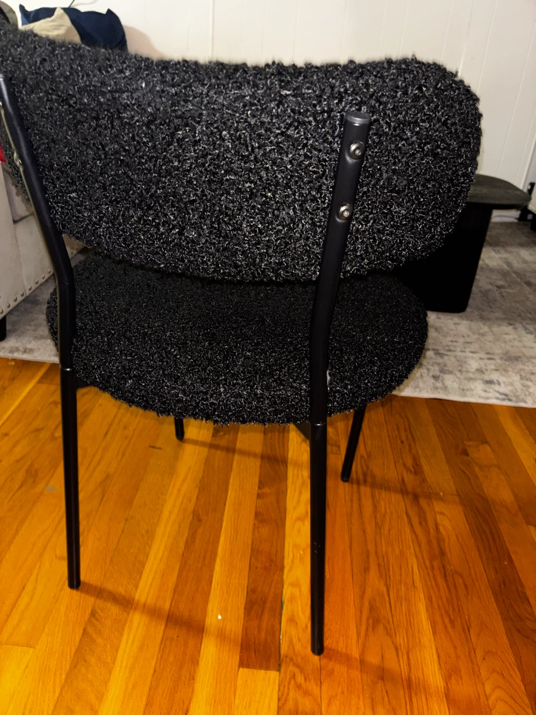 Black Boucle Accent Chair - photo 4