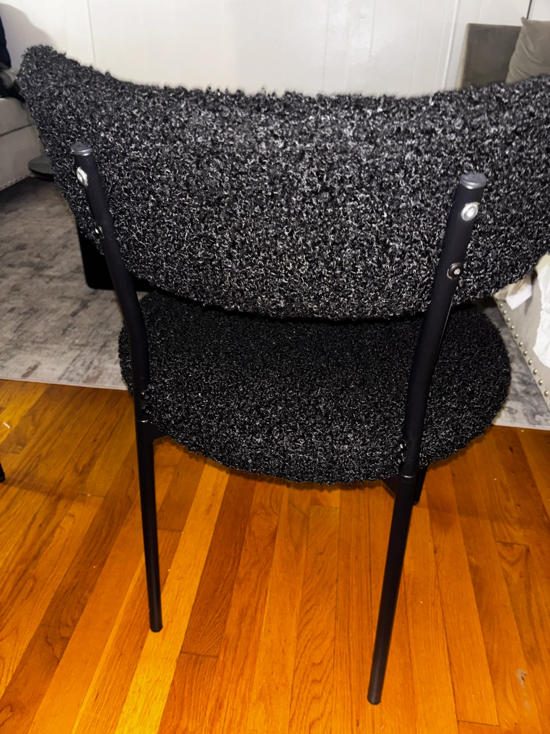 Black Boucle Accent Chair - photo 5
