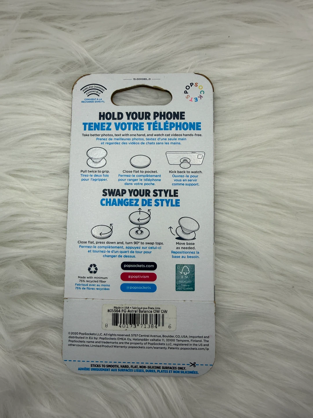 PopSocket POPGRIP Phone Grip Bumper Sun & Moon Yellow Blue Black - photo 2