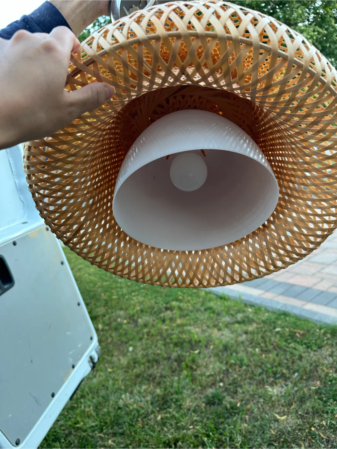 Woven Pendant Light Fixture