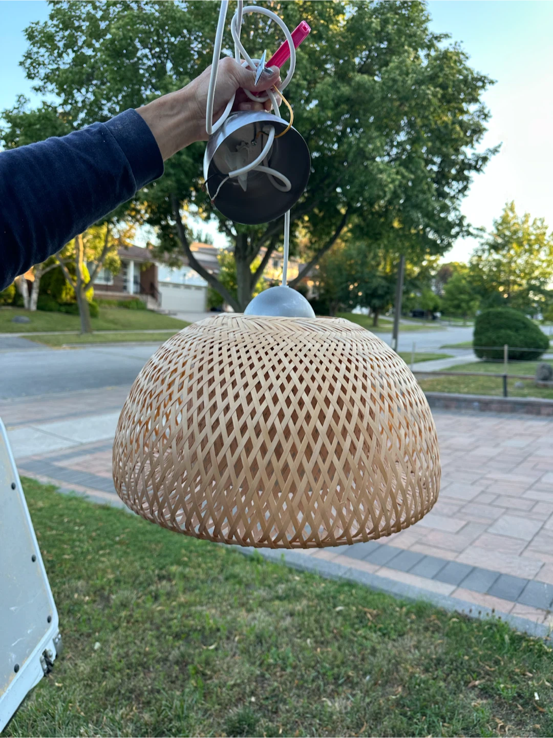 Woven Pendant Light Fixture - photo 2