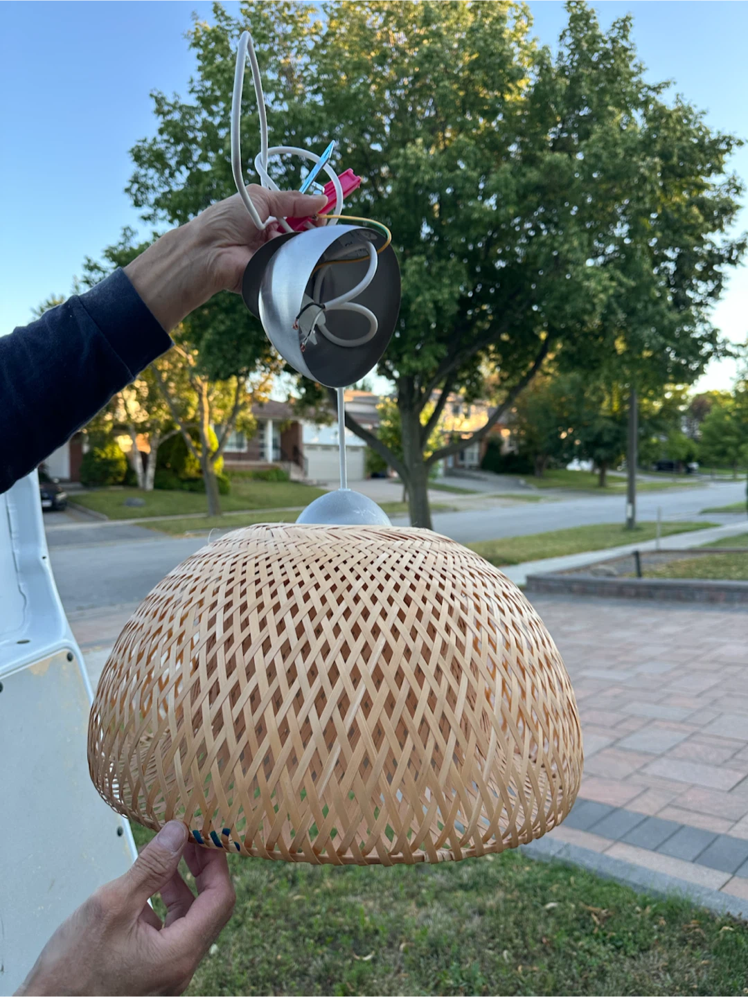Woven Pendant Light Fixture - photo 3