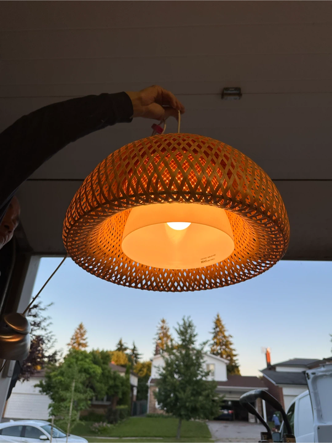 Woven Pendant Light Fixture - photo 4