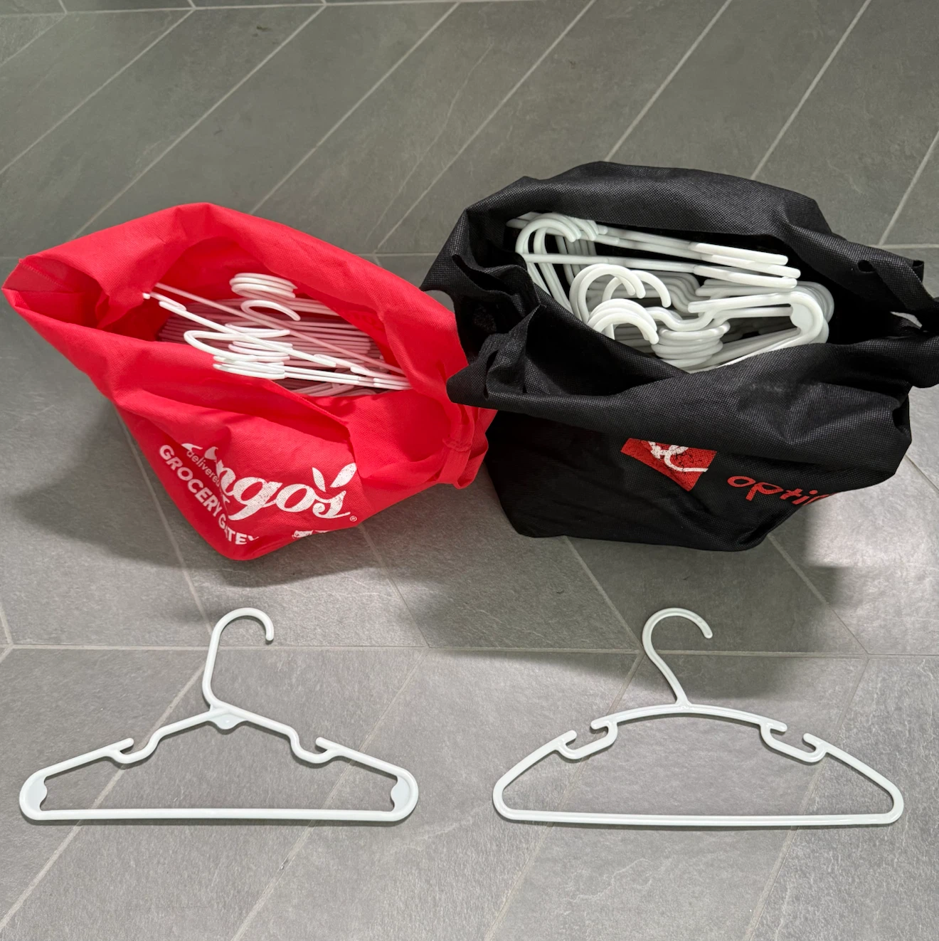 White Child Size Plastic Hangers (Set of 60+)