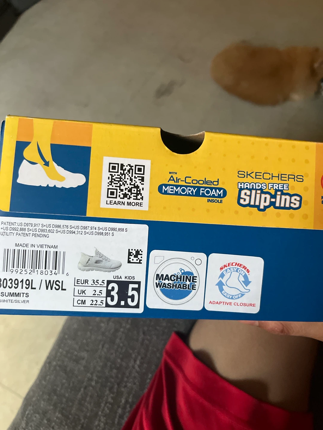 Skechers Hands Free Slip-ins Women's Size 3.5 White/Silver - photo 2