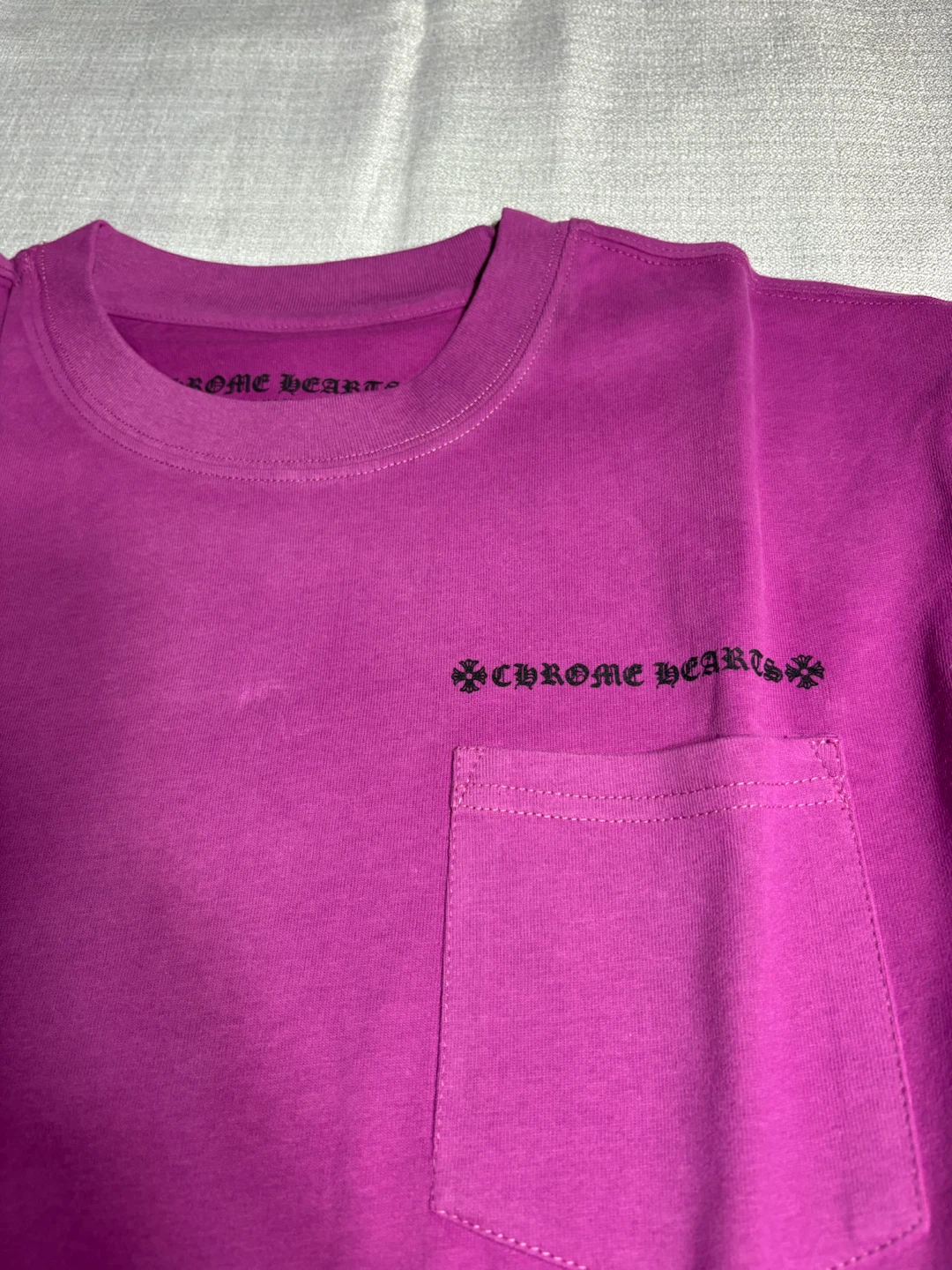 Chrome Hearts Pink Spider Web Pocket T-Shirt - photo 2