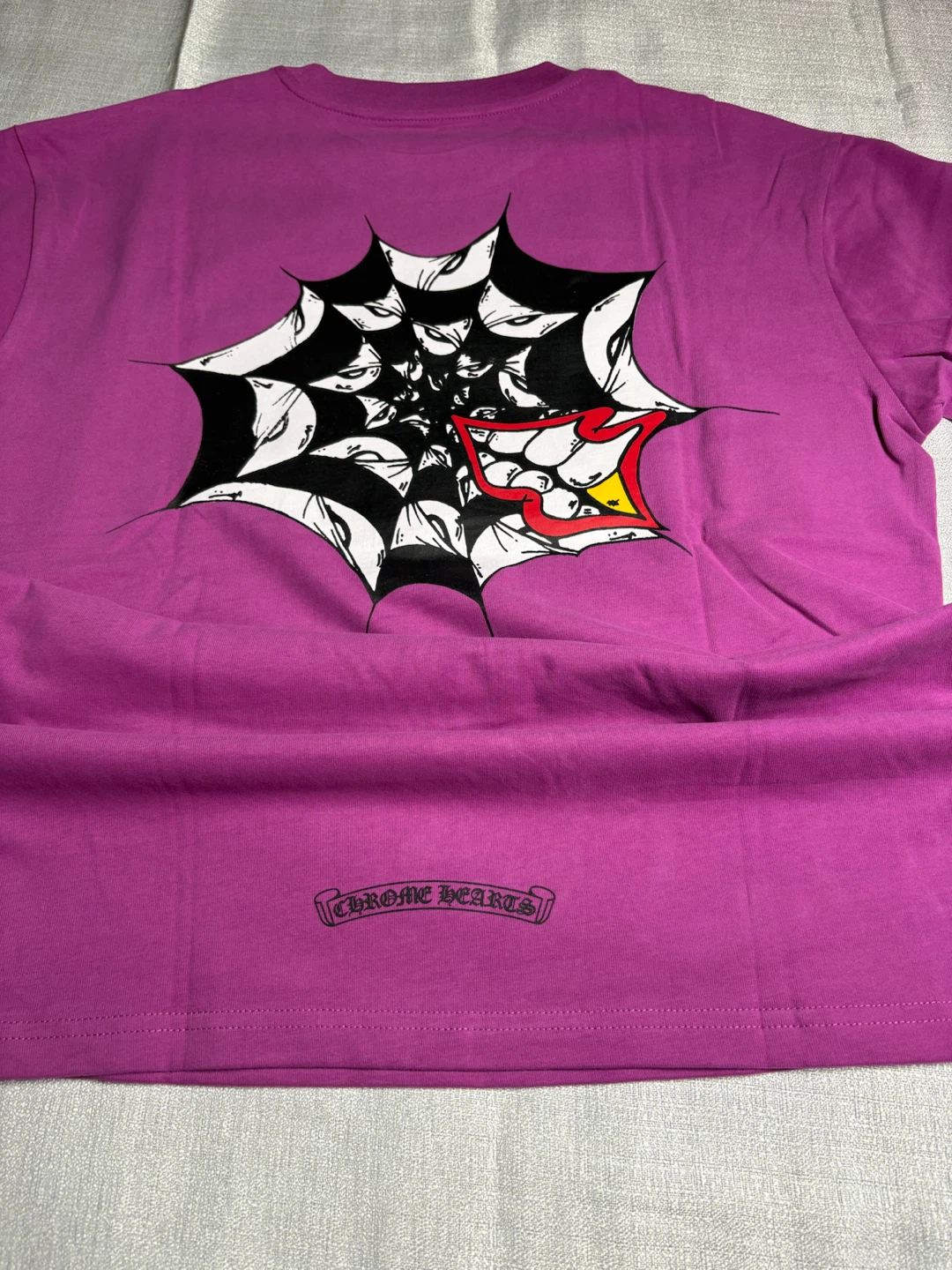 Chrome Hearts Pink Spider Web Pocket T-Shirt - photo 4