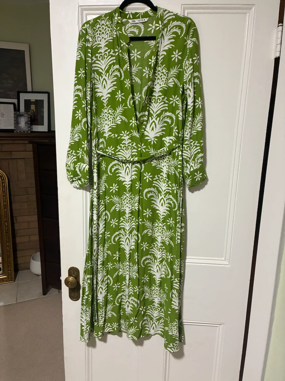 Zara Green Floral Maxi Dress