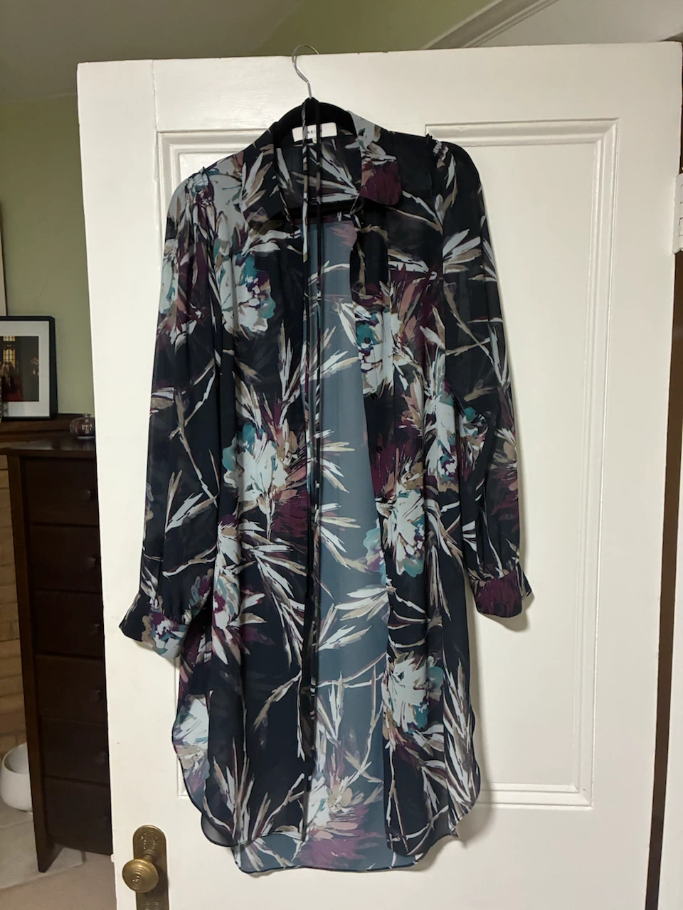 REISS Floral Print Chiffon Kimono Cardigan - photo 2
