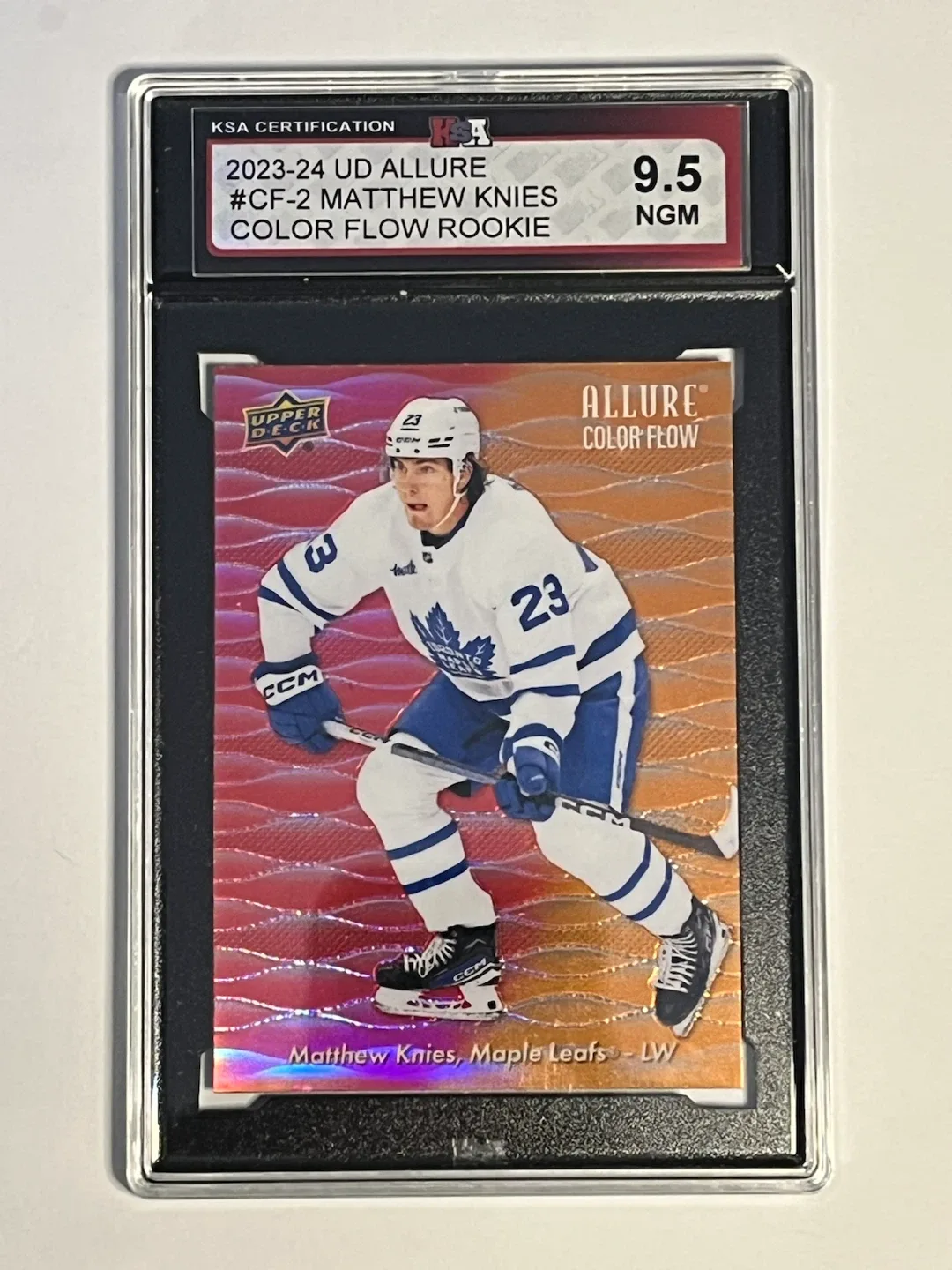 2023-24 UD Allure Matthew Knies Color Flow Rookie Card #CF-2
