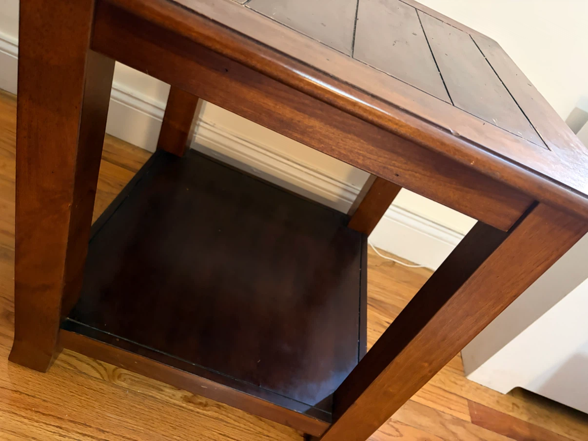 Wooden End Table - photo 2