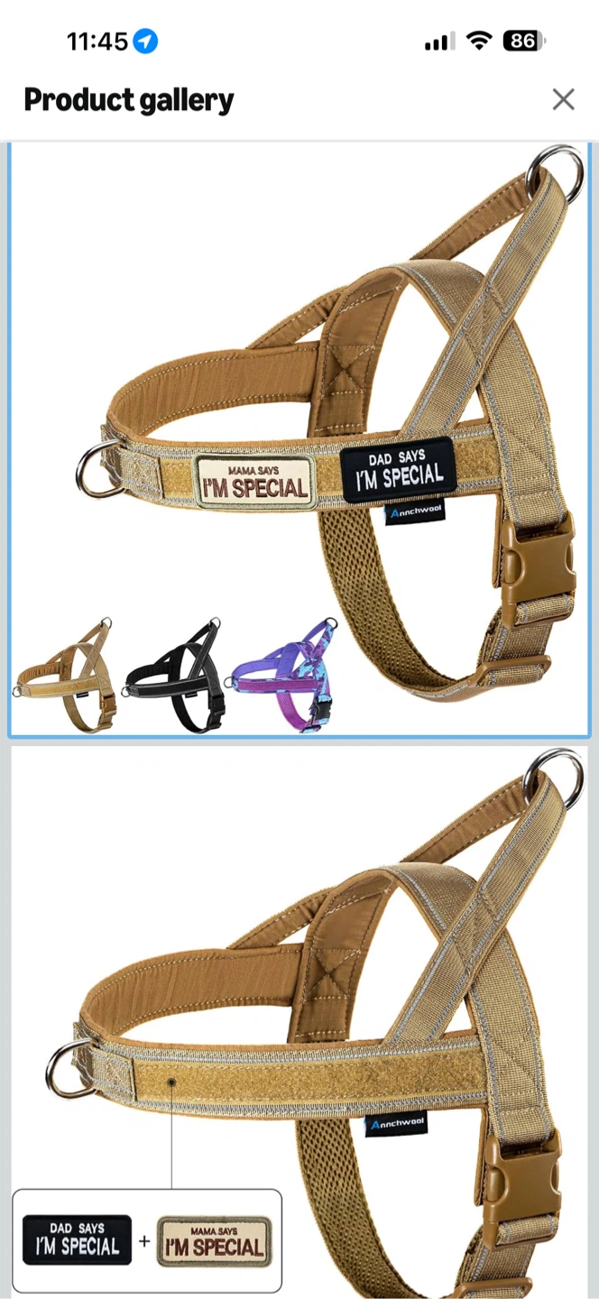 Annchwool Dog Harness - Size S - Tan