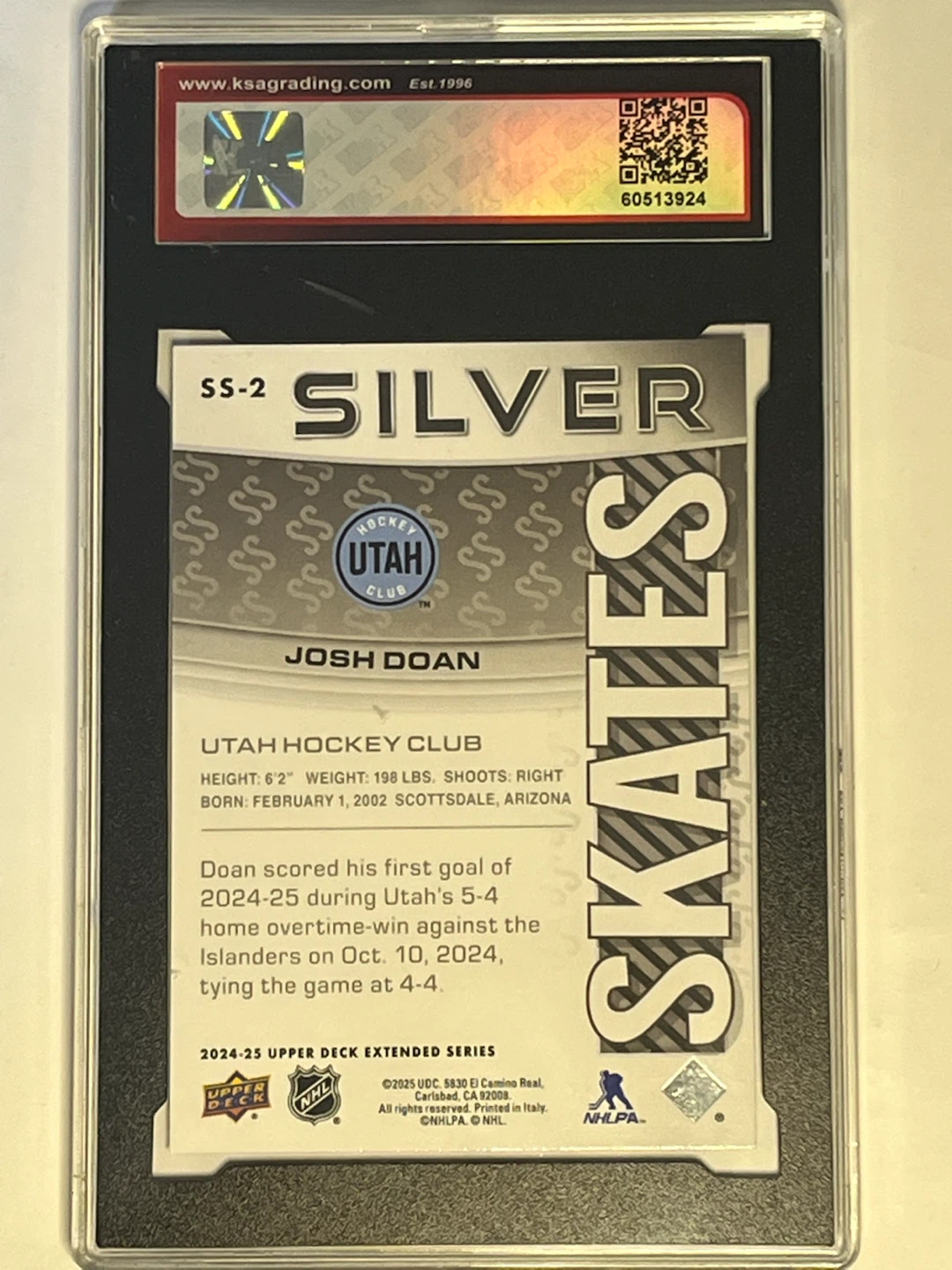 2024-25 Upper Deck #SS-2 Josh Doan Silver Skates Hockey Card - photo 2