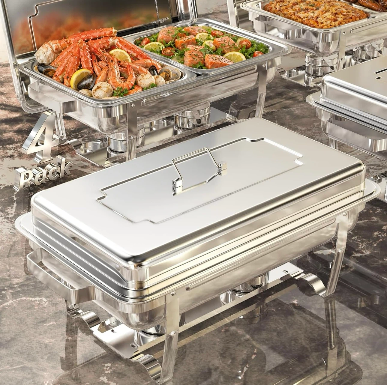 Chafing Dish 9 QT  (set of 4)