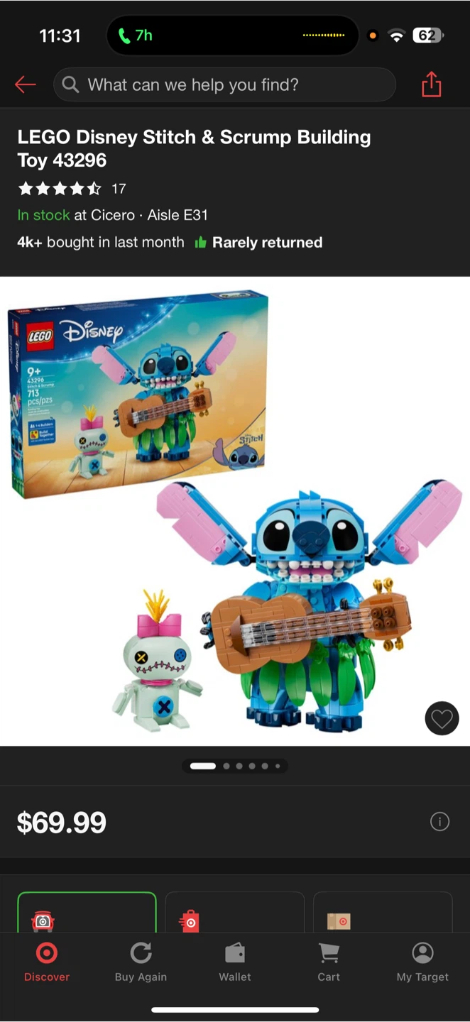 LEGO Disney Stitch & Scump Building Toy 43296
