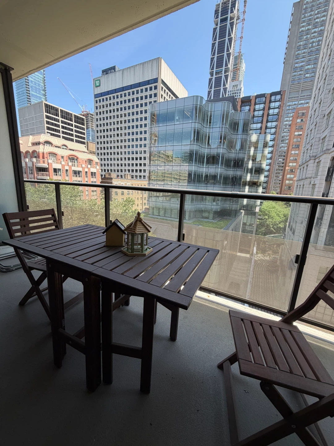 Ikea Wooden Balcony Table and Chairs Set - photo 4
