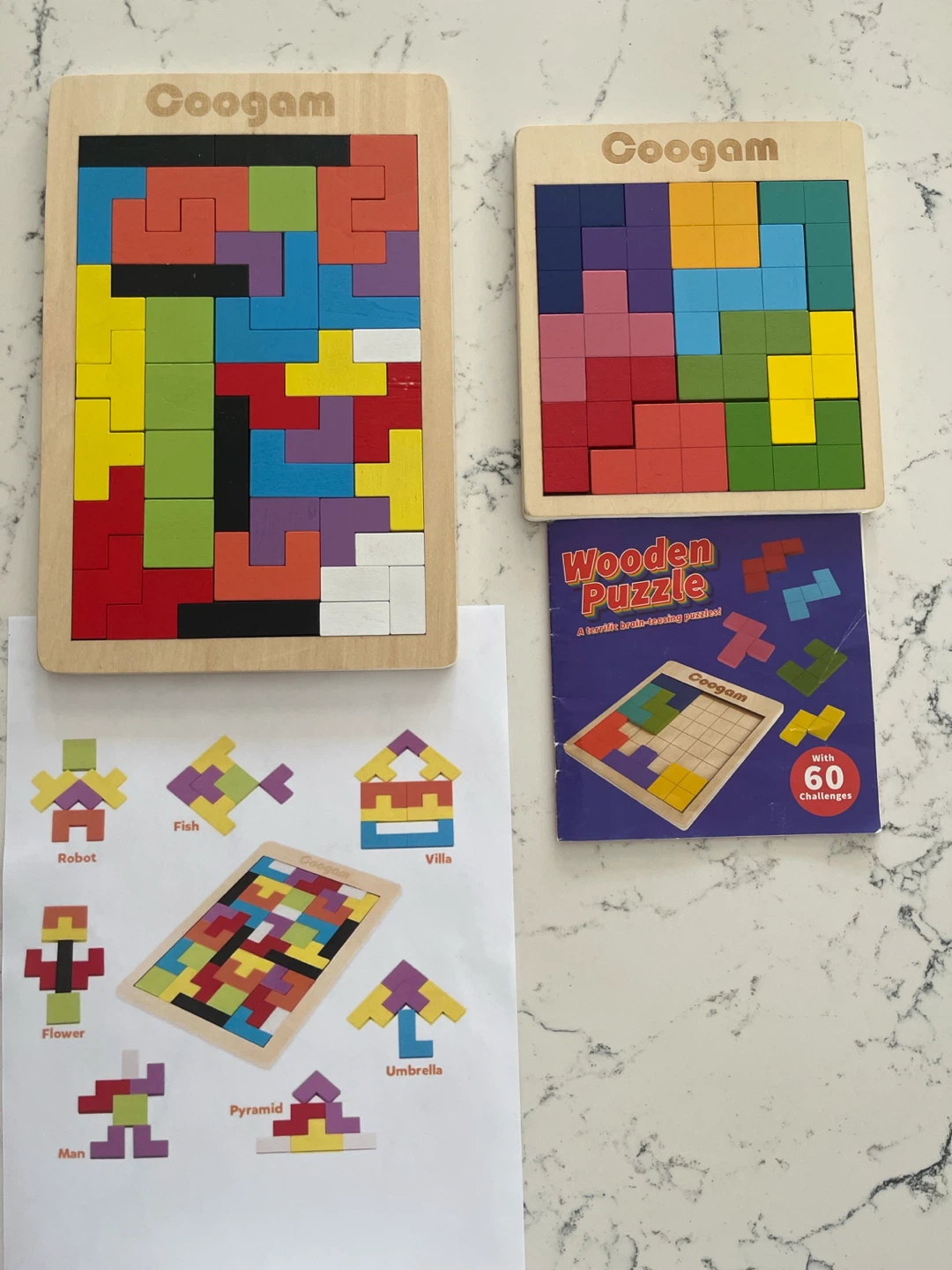Coogam Wooden Puzzles and Building Blocks Set - photo 2