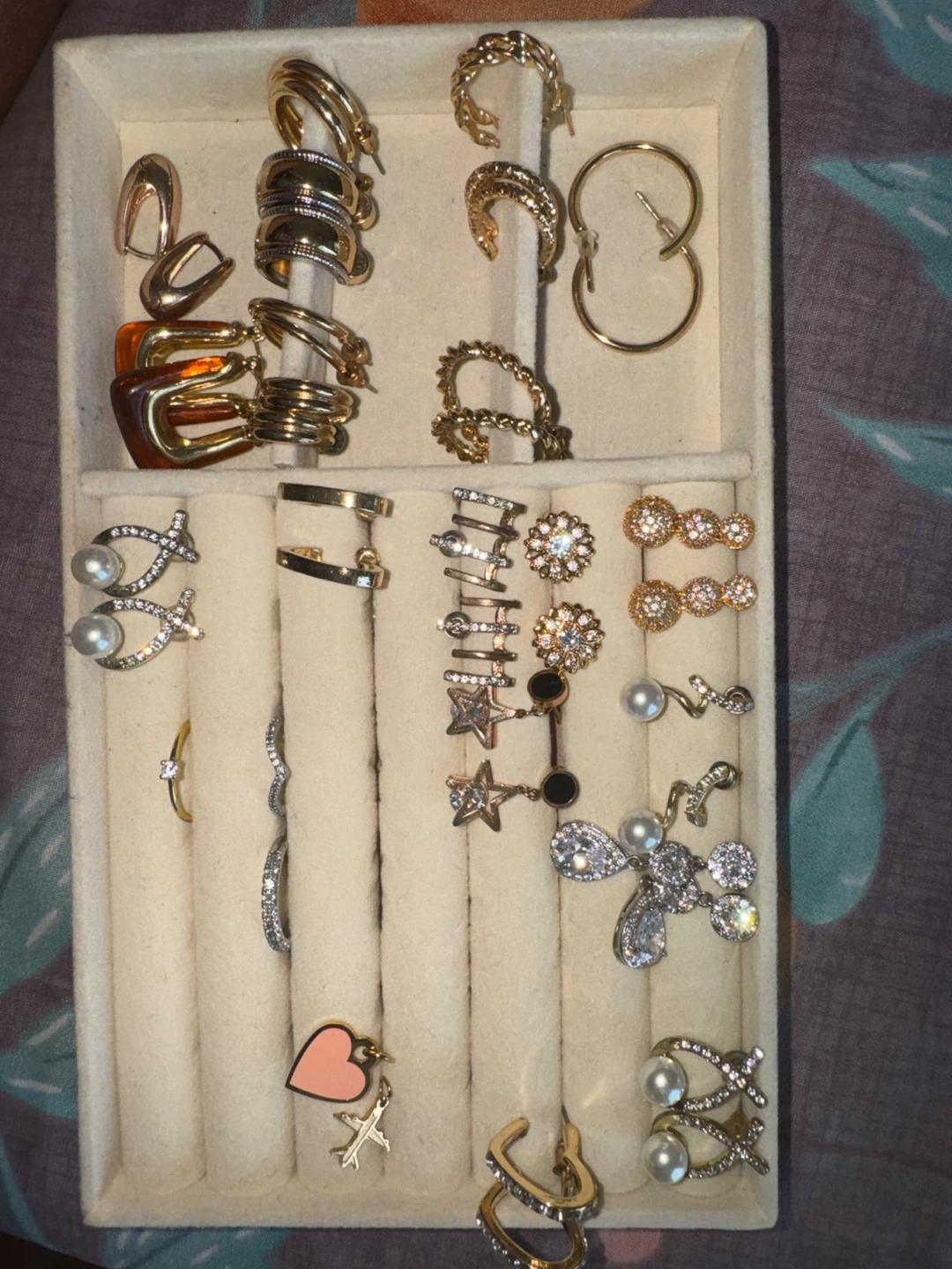 Assorted Gold & Silver Tone Earrings and Rings
