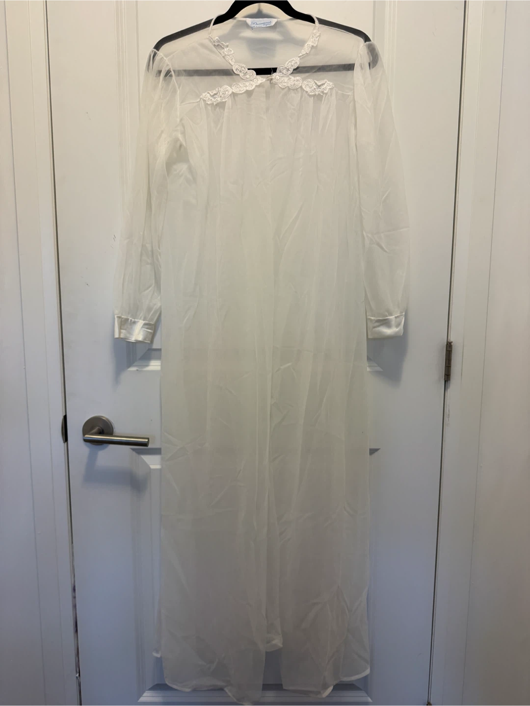 White sheer overdress / vintage negligee - photo 2