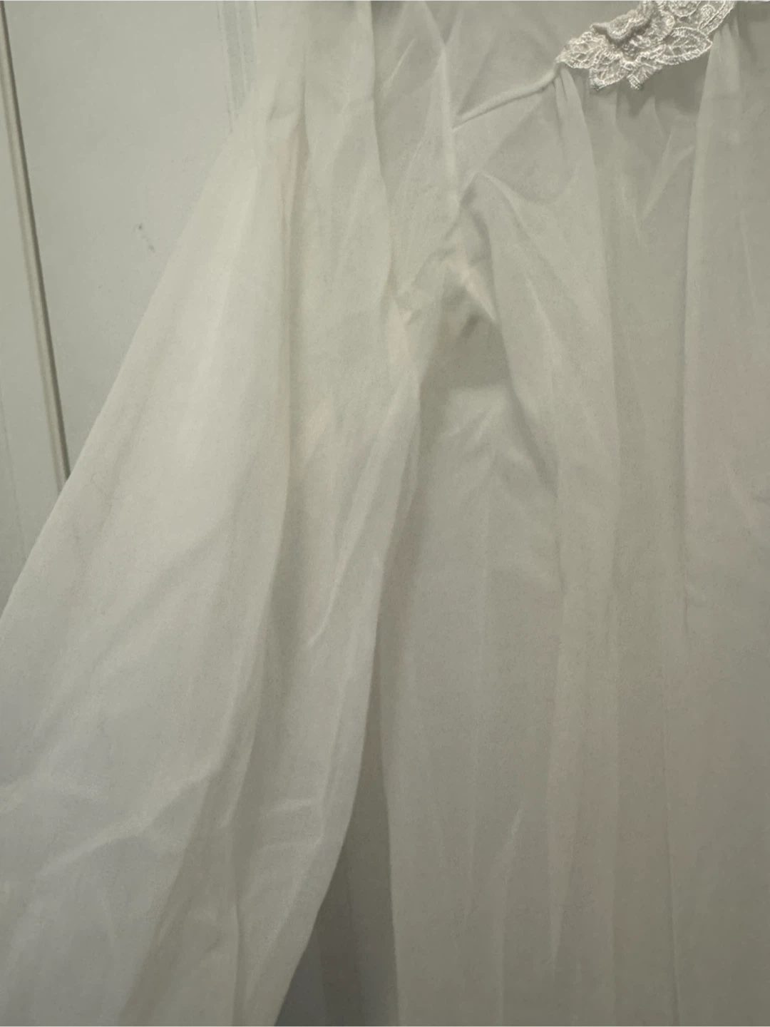 White sheer overdress / vintage negligee - photo 3