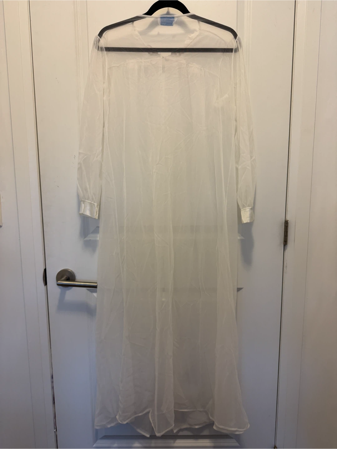 White sheer overdress / vintage negligee - photo 4