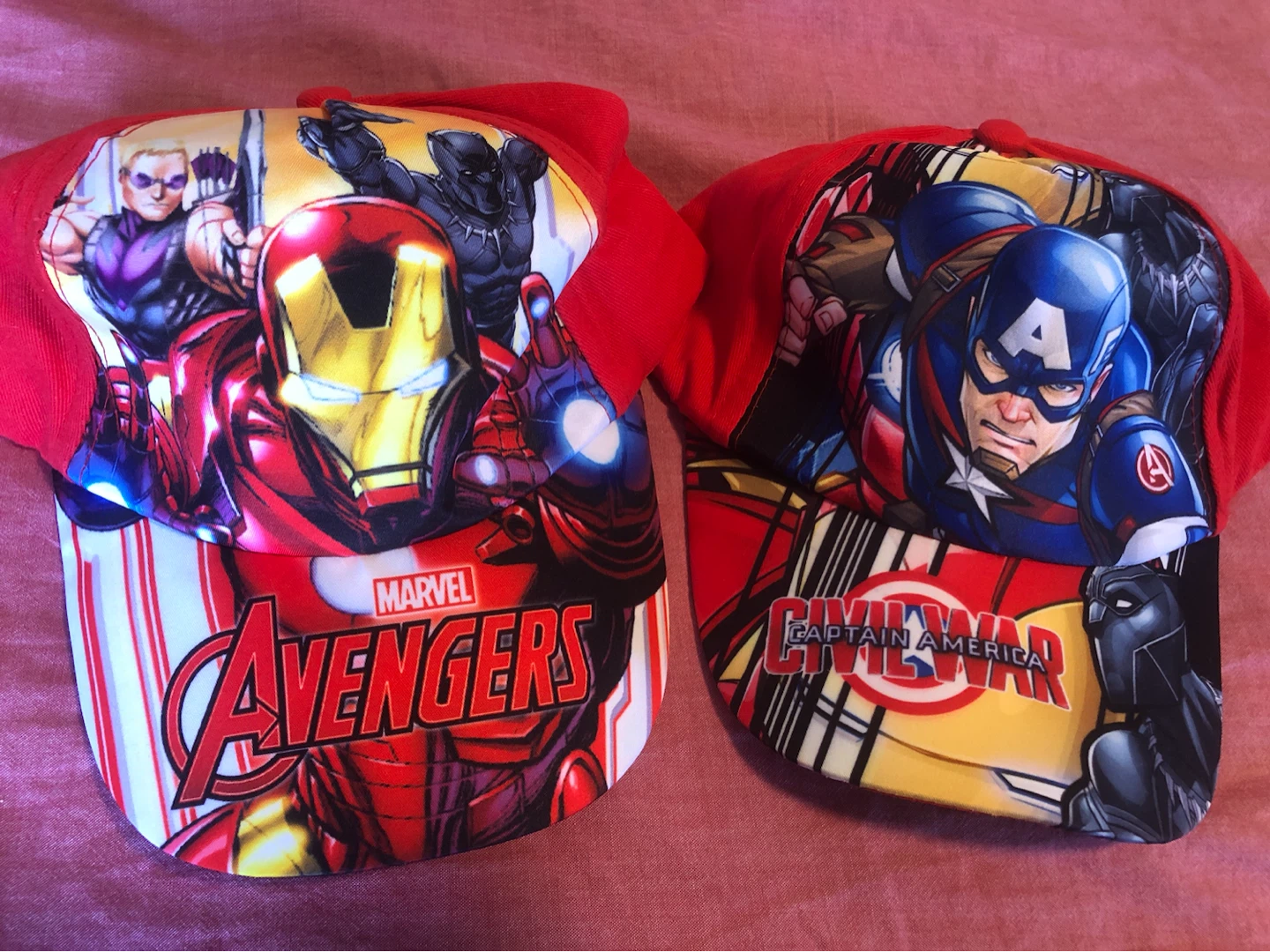 Marvel Iron Man & Captain America Toddler hats