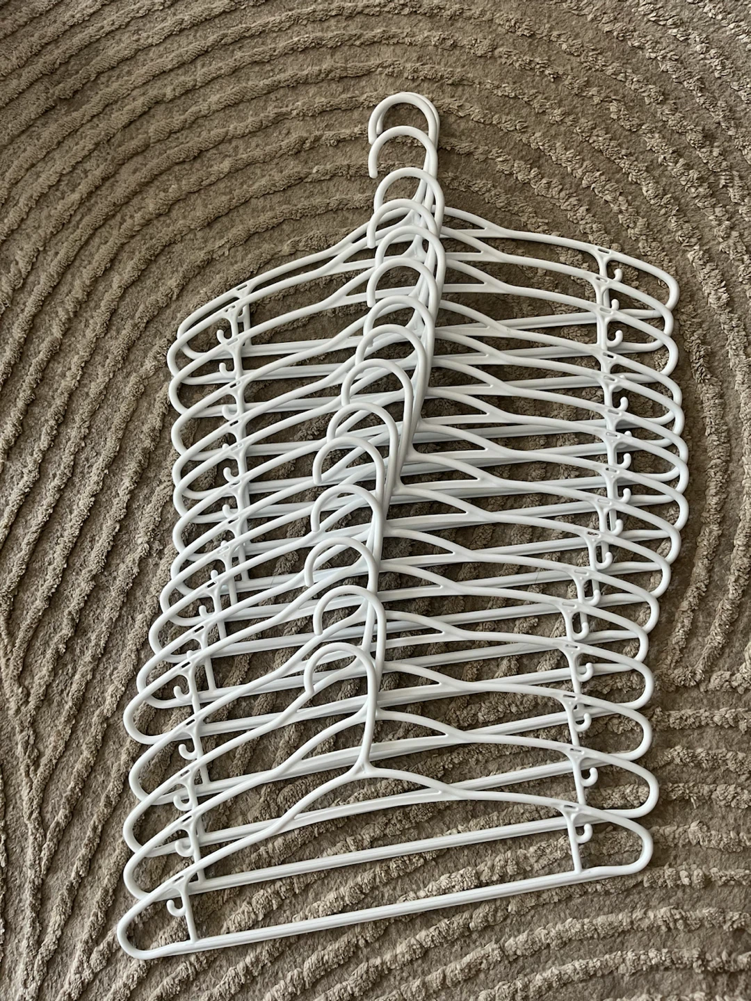 White Plastic Hangers - Lot of 16