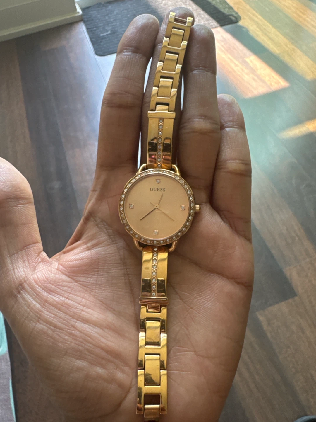 Guess Women's Rose Gold Tone Watch with Crystal Accents - photo 2