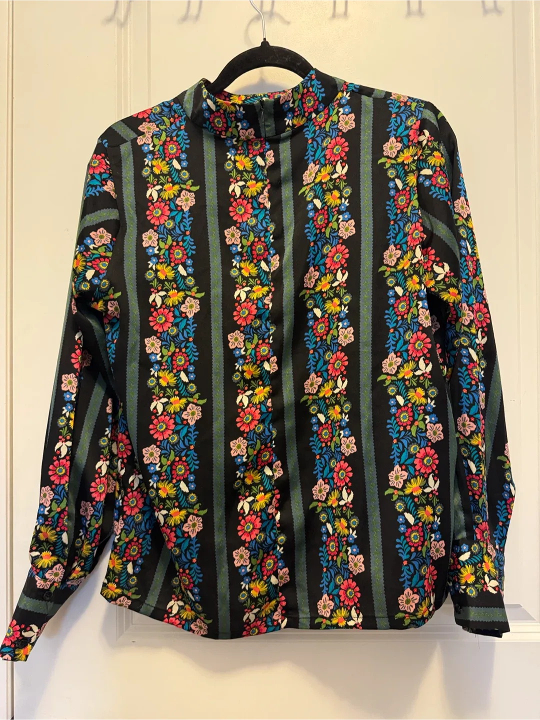 Molly Bracken Floral Striped Long-Sleeved Blouse - photo 3