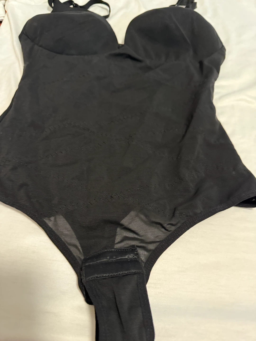 Black Bodysuit Shapewear with Built-in Bra