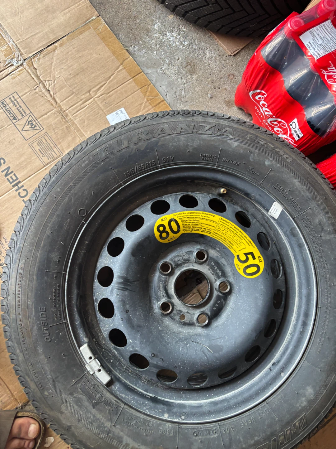 Bridgestone Turanza 195/65R15 Tire on OEM Steel Wheel – Like Ne - photo 2