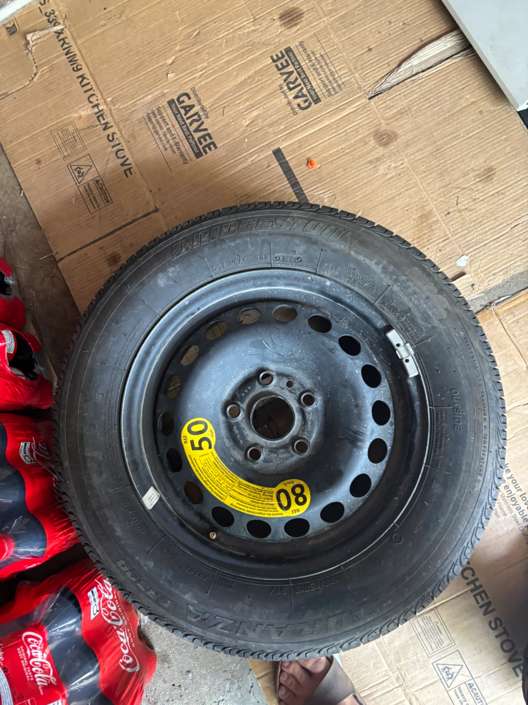 Bridgestone Turanza 195/65R15 Tire on OEM Steel Wheel – Like Ne - photo 3