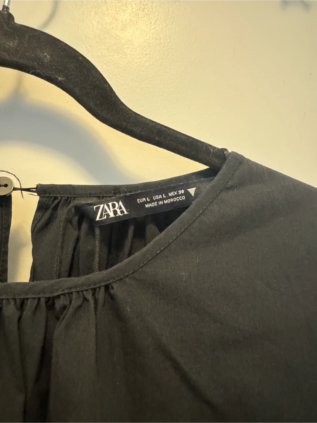 Zara Black Puff Sleeve Babydoll Dress - photo 2