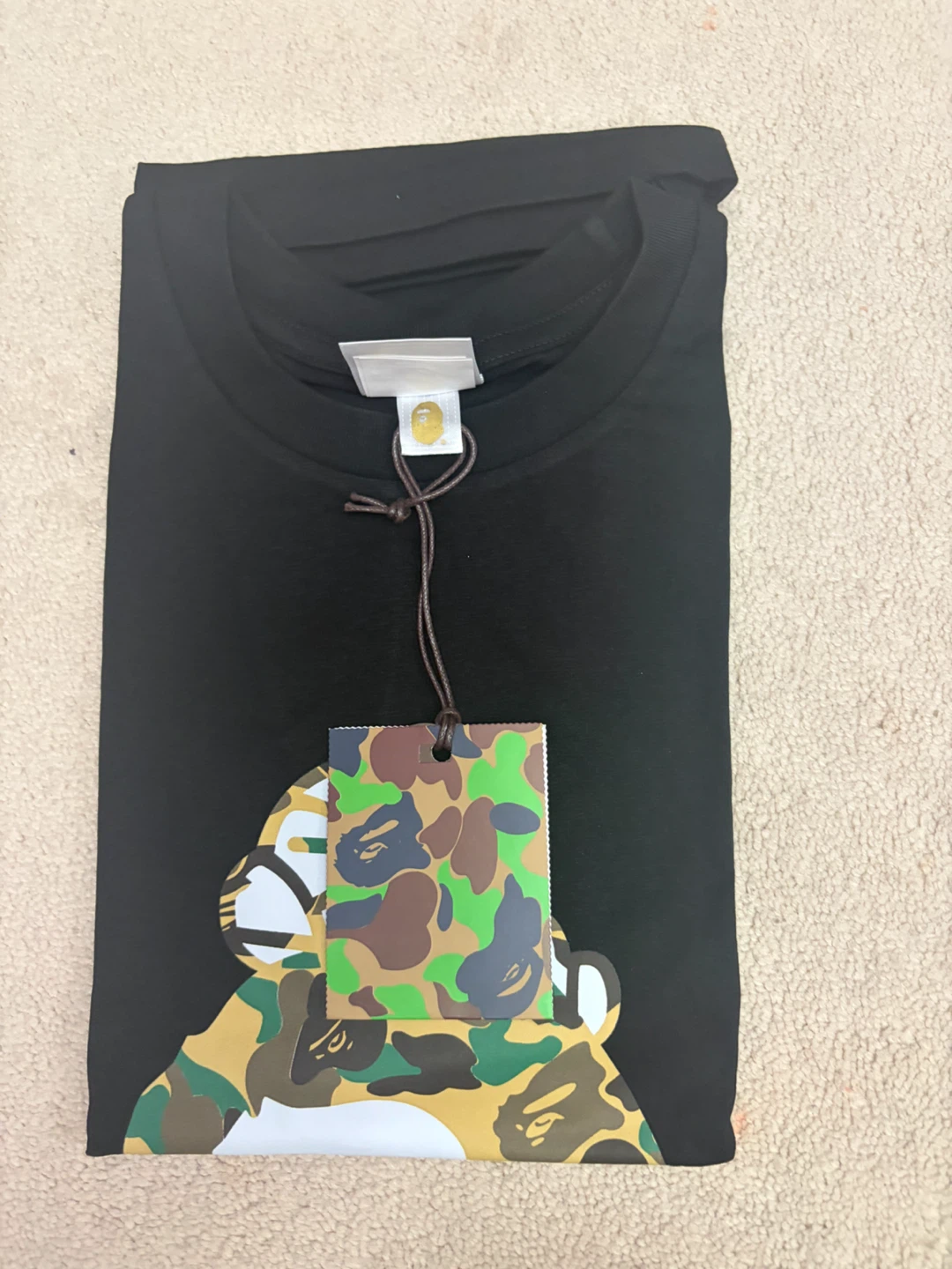 BAPE A Bathing Ape Black Camo Ape Head T-Shirt - Size M - photo 3