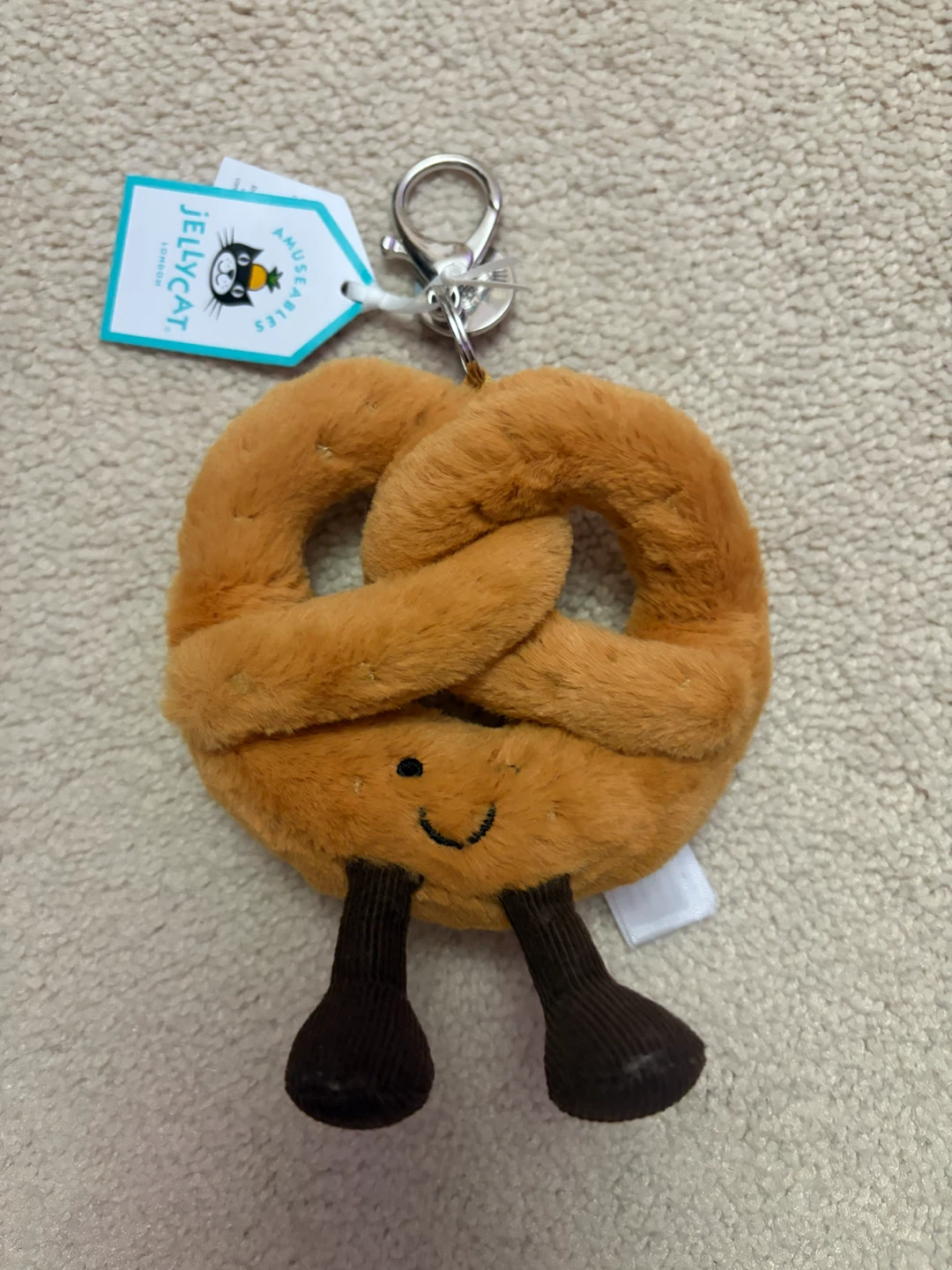 Jellycat Amuseables Pretzel Bag Charm