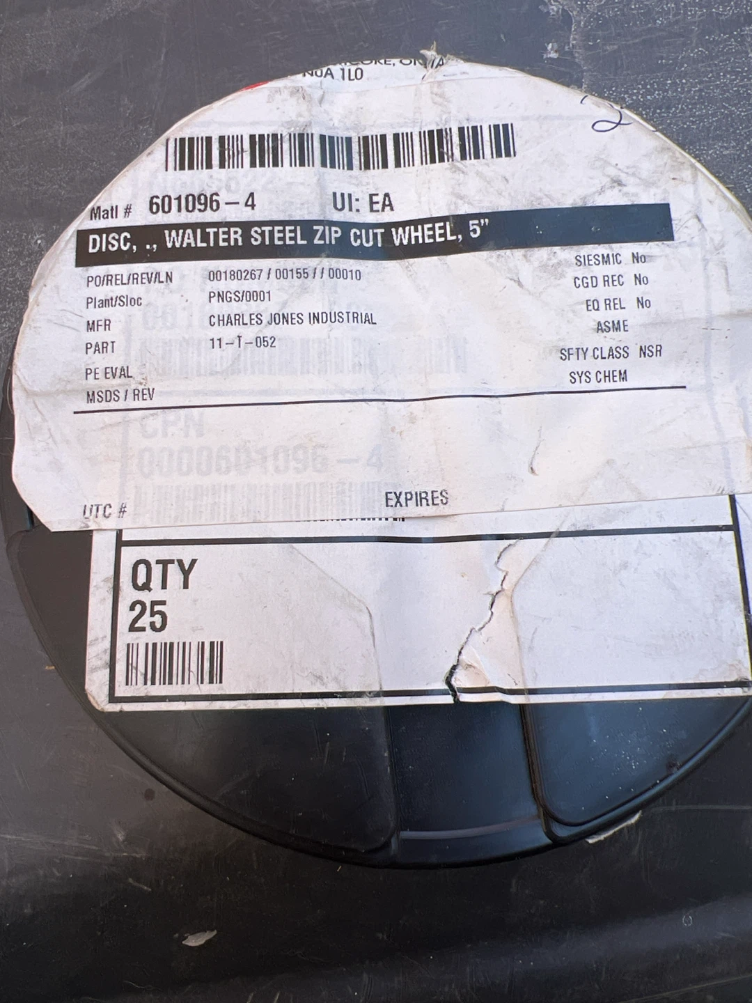 Walter 11T052 ZIPCUT Thin Cut-Off Wheel 5″x3/64″x7/8″ - photo 3