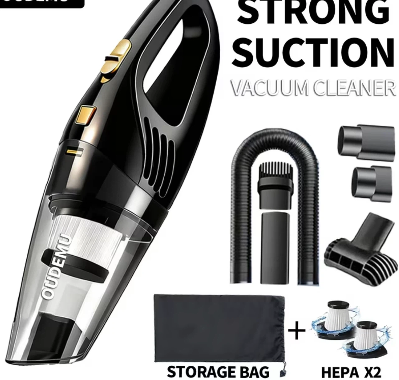 Oudemu Handheld Vacuum Cleaner with Strong Suction
