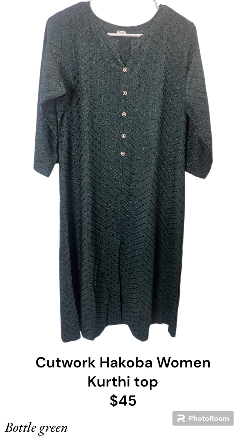 Cutwork Hakoba Women Kurthi Top - photo 2